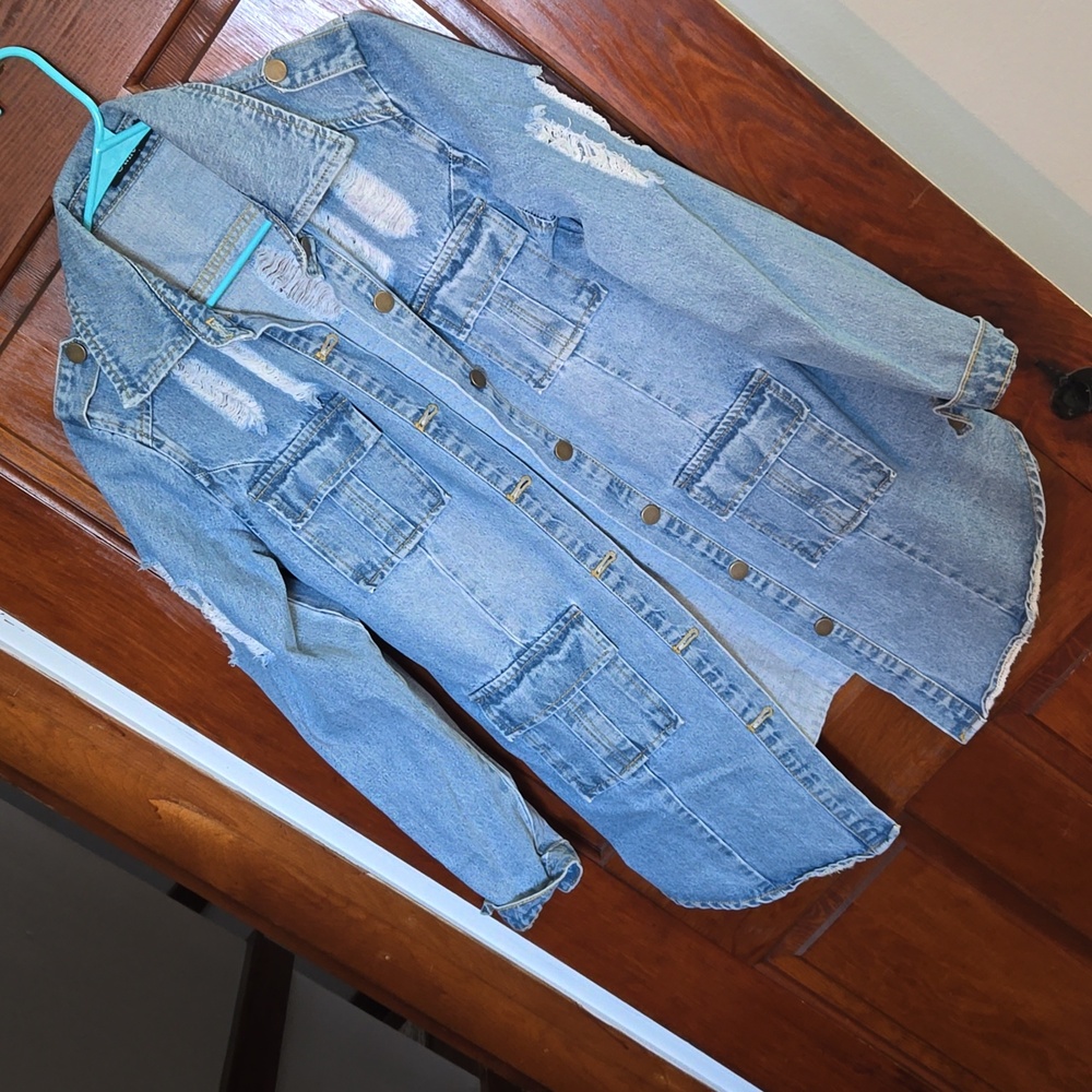 Oversize & long jean jacket